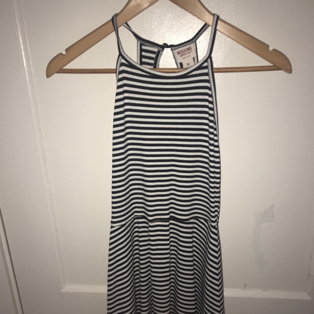 Black and white stripped dress